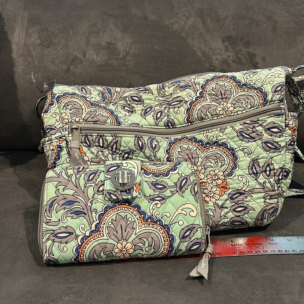 Vera Bradley Fan Flowers Convertible Crossbody & RFID Wallet